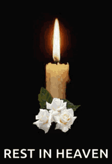condolence candle dark flame rest in heaven