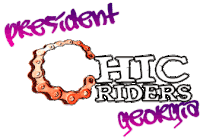 President Chic Riders Georgia Logo Sticker - President Chic Riders Georgia Logo Stickers