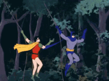 Tree Swinging GIF - Tarzan Batman Robin GIFs