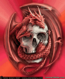 dragon skull red dragon skull red