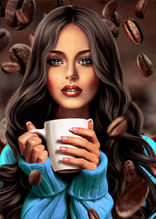 Coffee Lover Lady GIF - Coffee Lover Coffee Lady GIFs