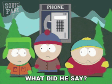 What Did He Said Eric Cartman GIF - What Did He Said Eric Cartman Kyle Broflovski GIFs