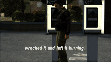 gtagif gta one liners wrecked it and left it burning