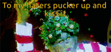 grinch to my haters kiss it pucker up kma