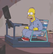 The Simpsons Homer GIF - The Simpsons Homer Treadmill GIFs