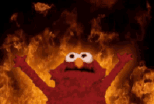 Elmo Elmos Fire GIF - Elmo Elmos Fire Elmo Fire GIFs