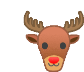 Reindeer Rudolph Sticker - Reindeer Rudolph Red Nose Stickers