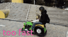 Tractor Women Too Fast GIF - Tractor Women Too Fast Tractor Riding GIFs