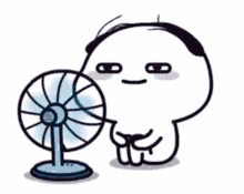 Quby Chan Fan GIF - Quby Chan Fan Cool Wind GIFs