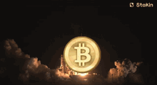 bitcoin cryptocurrency blockchain crypto moon