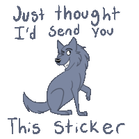 Expressions Dog Sticker - Expressions Dog Blue Stickers