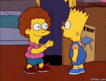 Push Away GIF - The Simpsons Bart Simpson Todd Flanders GIFs