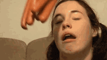 Hot Dogs Thrown In Face - Nostalgia Chick GIF - Lindsay Ellis Hot Dog Throw GIFs