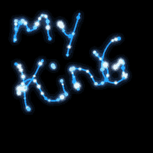 my king lights neon blue light