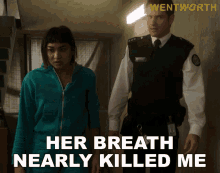 Her Breath Nearly Killed Me Tina Mercado GIF - Her Breath Nearly Killed Me Tina Mercado Wentworth GIFs
