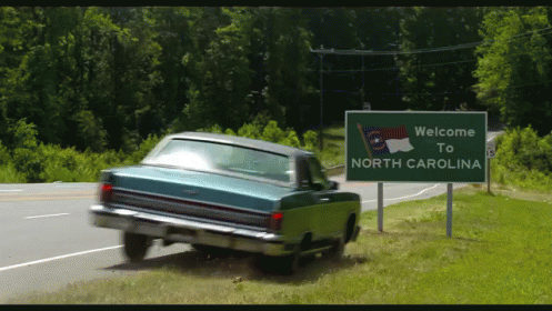 How You Cross The State Line Into North Carolina GIF - Bad Grandpa Car Sign - Discover &amp; Share GIFs