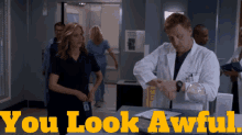 Greys Anatomy Teddy Altman GIF - Greys Anatomy Teddy Altman You Look Awful GIFs