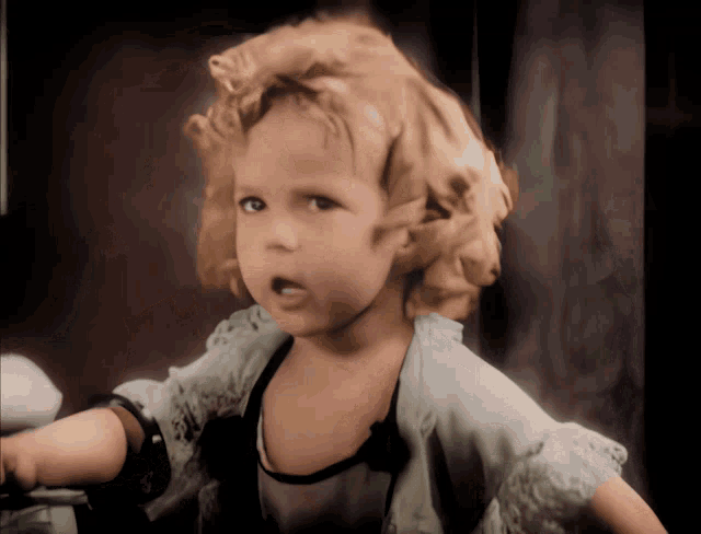 Shirley Temple Shakes Head GIF - Shirley Temple Shakes Head Covers Eyes GIFs