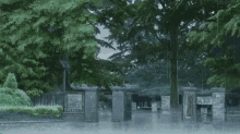 aesthetic anime raining