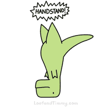 cute dino handstand dinosaur t rex
