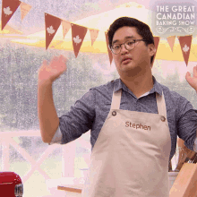Hands Up Stephen GIF - Hands Up Stephen The Great Canadian Baking Show GIFs