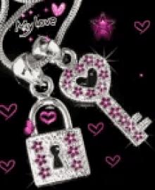 Key To My Heart Lock Heart GIF - Key To My Heart Lock Heart Heart GIFs