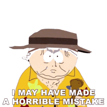i may have made a horrible mistake mephesto south park s1e9 starvin marvin