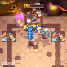 attack red king clash royale defeated blue king wins