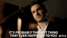 Its Probably The Best Thing That Ever Happened To You Tom Ellis GIF - Its Probably The Best Thing That Ever Happened To You Tom Ellis Lucifer Morningstar GIFs