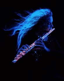Flute Lady GIF - Flute Lady Blue GIFs