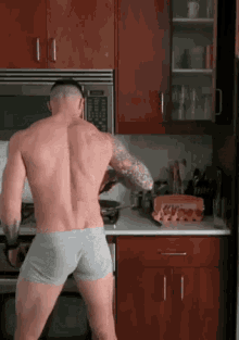 men underwear hunk cooking