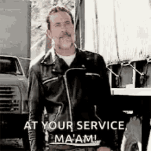At Your Service Ma'Am GIF - At Your Service Negan Twd GIFs