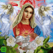 Jézus Angyalok Szentekáldás Saint GIF - Jézus Angyalok Szentekáldás Saint Roses GIFs