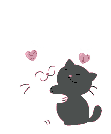 friendship love black and white cat heart
