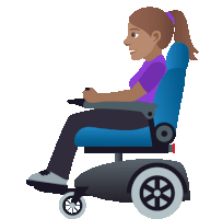 Motorized Wheelchair Joypixels Sticker - Motorized Wheelchair Joypixels Disabled Stickers