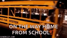 Bus School Bus GIF - Bus School Bus When You Get A Cool Driver For The Field Trip GIFs