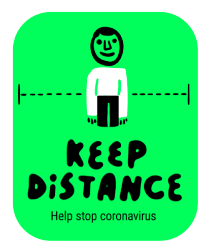 Keep Distance Help Stop Coronavirus Sticker - Keep Distance Help Stop Coronavirus Coronavirus Stickers