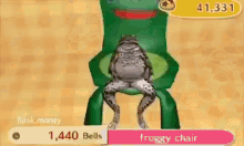 Frog Froggy Chair GIF - Frog Froggy Chair Animal Crossing GIFs