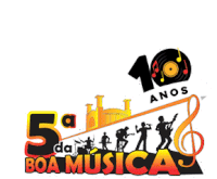 Boa Musica 5a Da Boa Musica Sticker - Boa Musica 5a Da Boa Musica 10anos Stickers