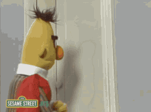 Bert Wonders What Is Going On Can Hear Something GIF - Bert Wonders What Is Going On Can Hear Something I Can Hear Something GIFs