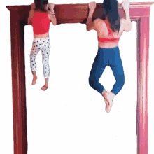 pull up people are awesome pull up bar pulling up door bar mother and daughter