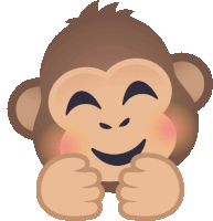 Blushing Monkey Monkey Sticker - Blushing Monkey Monkey Joypixels Stickers