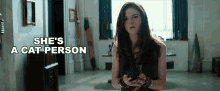 Shes A Cat Person Chloe GIF - Shes A Cat Person Chloe Rose Leslie GIFs