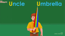 u for umbrella uncle umbrella rain gif