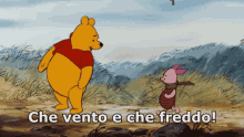 Vento Freddo Volo Bora Winnie The Pooh Clima GIF - Wind Cold Bad Weather GIFs