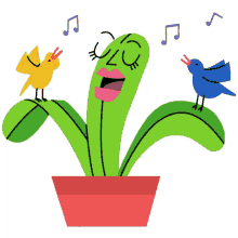 flora friends plant birds music chirp