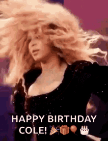 Happy Birthday Cole Beyonce GIF - Happy Birthday Cole Beyonce Hair Flip GIFs
