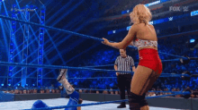 lacey evans bayley top rope elbow