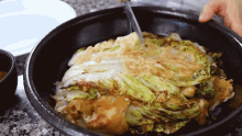 cut into half maangchi cutting cabbage pancake slicing