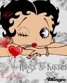 Betty Boop Hugs GIF - Betty Boop Hugs Wink GIFs
